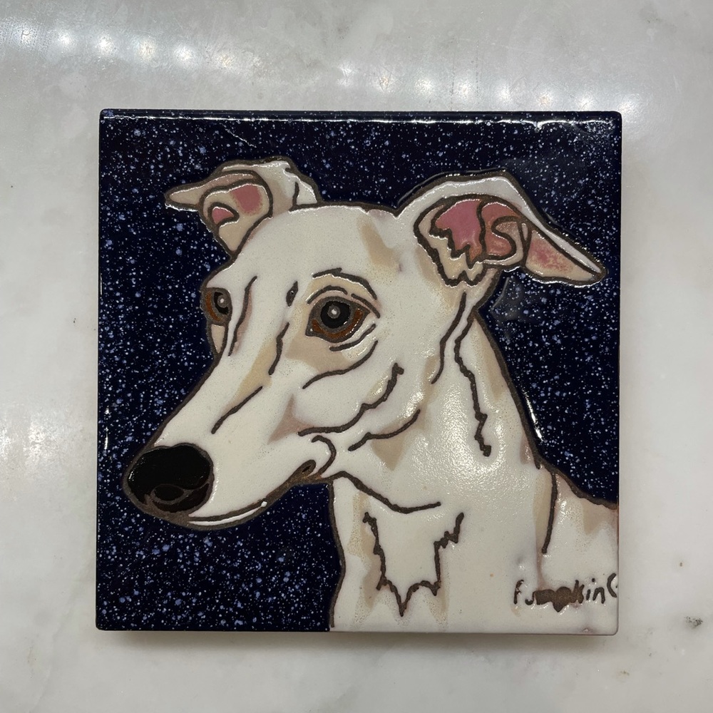 Handmade Dog tile by Pumpkin Albuquerque NM